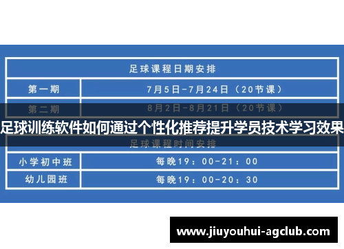 足球训练软件如何通过个性化推荐提升学员技术学习效果